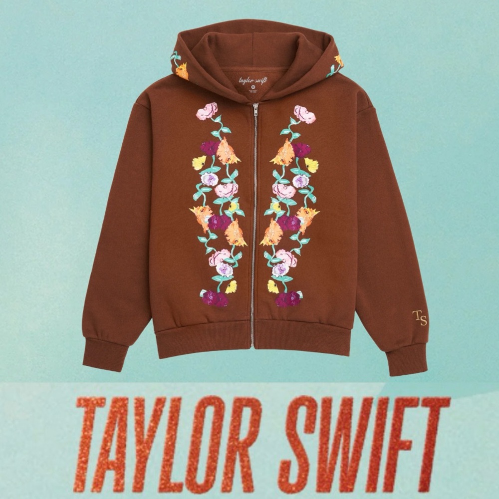 Taylor Swift THE ERAS TOUR ACOUSTIC PIANO ZIP UP HOODIE Youth Small NWT